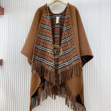 버버리 리버서블 울 체크케이프