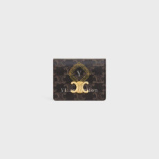 셀린느 트리옹프 컴팩트 월렛 트리옹프 캔버스 탄