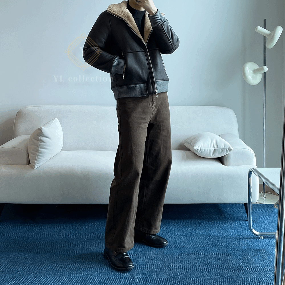 브루넬로 쿠치넬리 다크브라운 무스탕