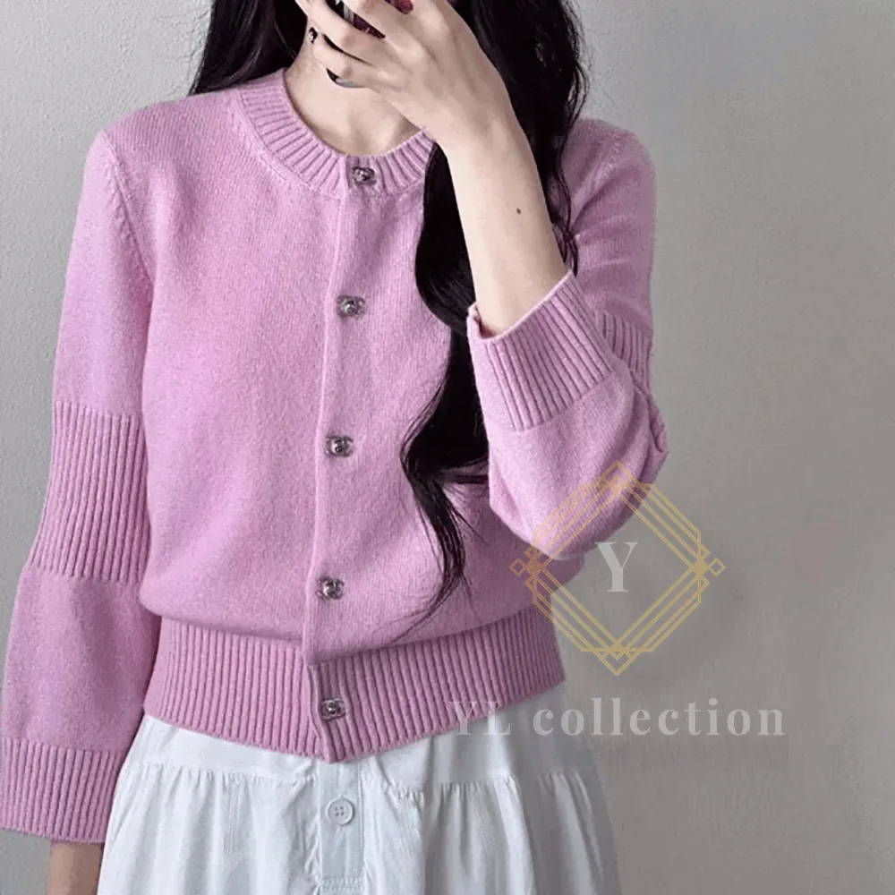 샤넬 24B CC 턴락 캐시미어 가디건