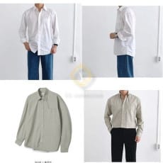 오버핏 코튼 셔츠