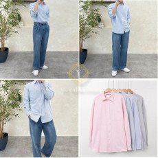 스프라이트 옥스포드 셔츠남방 핑크 L사이즈