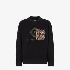 펜디 멀티컬러 지퍼 FF 자카드 로고 맨투맨 티