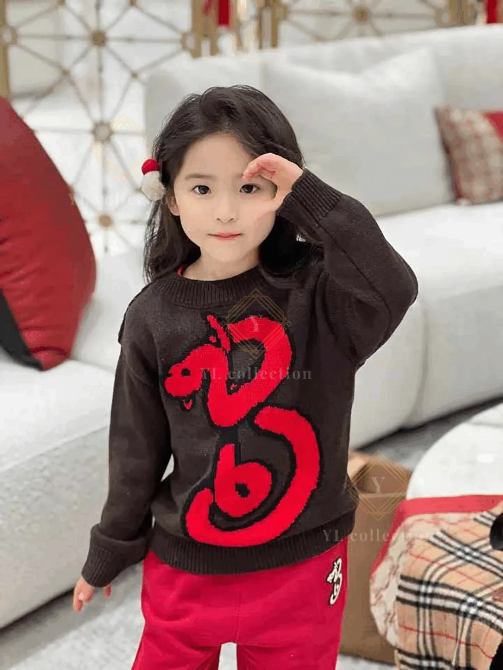 버버리 스네이크 울 스웨터