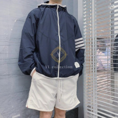 톰브라운 스트라이프 립스타 후드 재킷