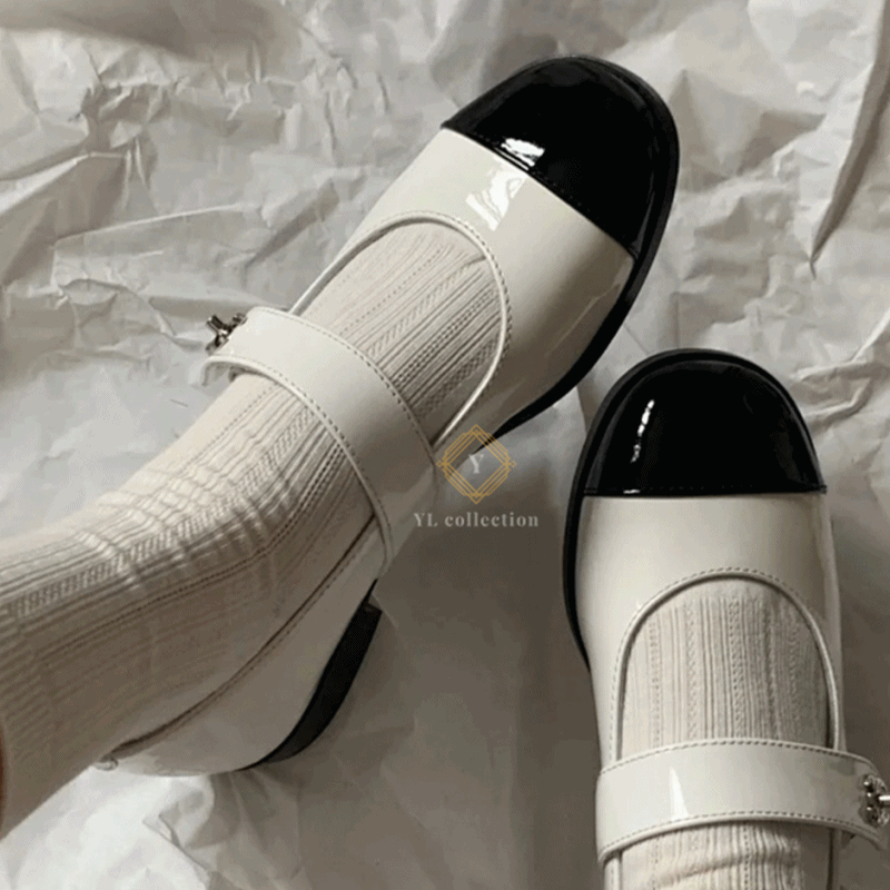 샤넬 메리제인 플랫 슈즈