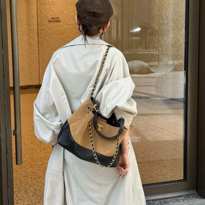 샤넬 공방 스웨이드 쇼핑백 스몰