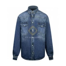 프라다 패디드 데님 셔츠