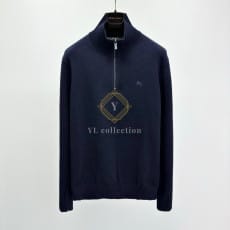 버버리 캐시미어 블렌드 하프 지퍼 스웨터