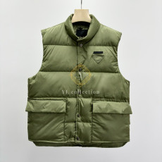 프라다 삼각로고 리나일론 조끼 패딩