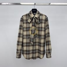 생로랑 코튼 카산드르 라발리에르 셔츠