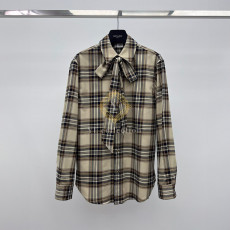 생로랑 코튼 카산드르 라발리에르 셔츠