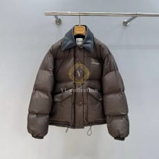 미우미우 레더 칼라 패딩 재킷