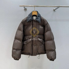 미우미우 레더 칼라 패딩 재킷