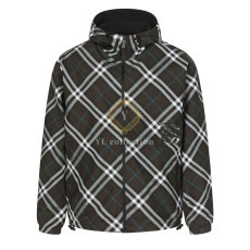 버버리 체크 후드 리버시블 윈드브레이커 자켓