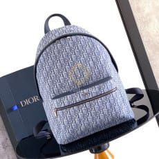 디올 라이더 자카드 블루 백팩