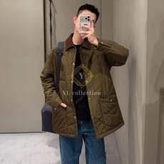 로에베 테크니컬 쉘 그린 패딩 오버 셔츠