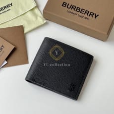 버버리 그레이니 레더 TB 반지갑 블랙