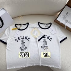 셀린느 앵커 70s 트리오페 코튼 저지 티셔츠