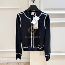 디올 화이트 레이스 가디건 자켓