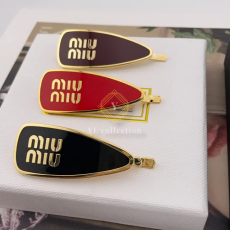 미우미우 에나멜 메탈 헤어핀