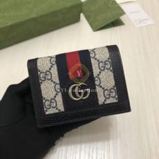 구찌 오피디아 GG 여성 반지갑 블랙
