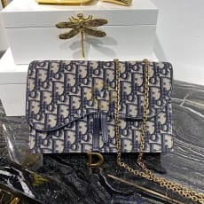 디올 오블리크 새들 클러치백