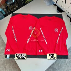 크롬하츠 레드 포켓 롱슬리브 티셔츠