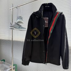 구찌 컴팩트 코튼 캔버스 지퍼 재킷