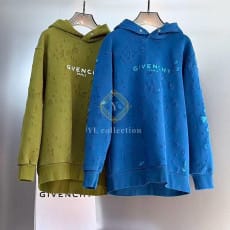 지방시 디스트레스드 로고 프린트 후드티