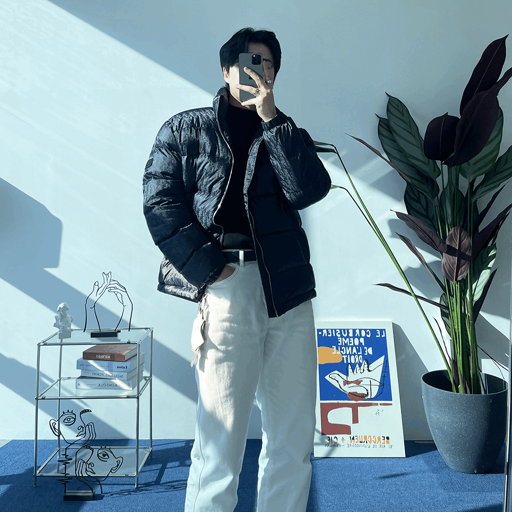 버전 2 디올 오블리크 패딩 자켓